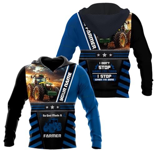 Personalzed Tractor Shirt, Farmer Tractor 3D Shirt, Agricultural Tractor 3D All Over Printed Shirt for Farmer, Men and Women4