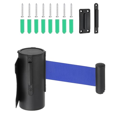 Barrière rétractable murale 3m fixation stable pour délimiter les files