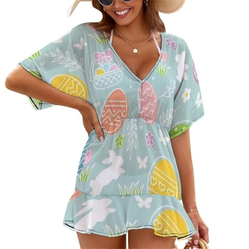 Robe de plage femme chic en mousseline légère pour maillot de bain et paréo d'été