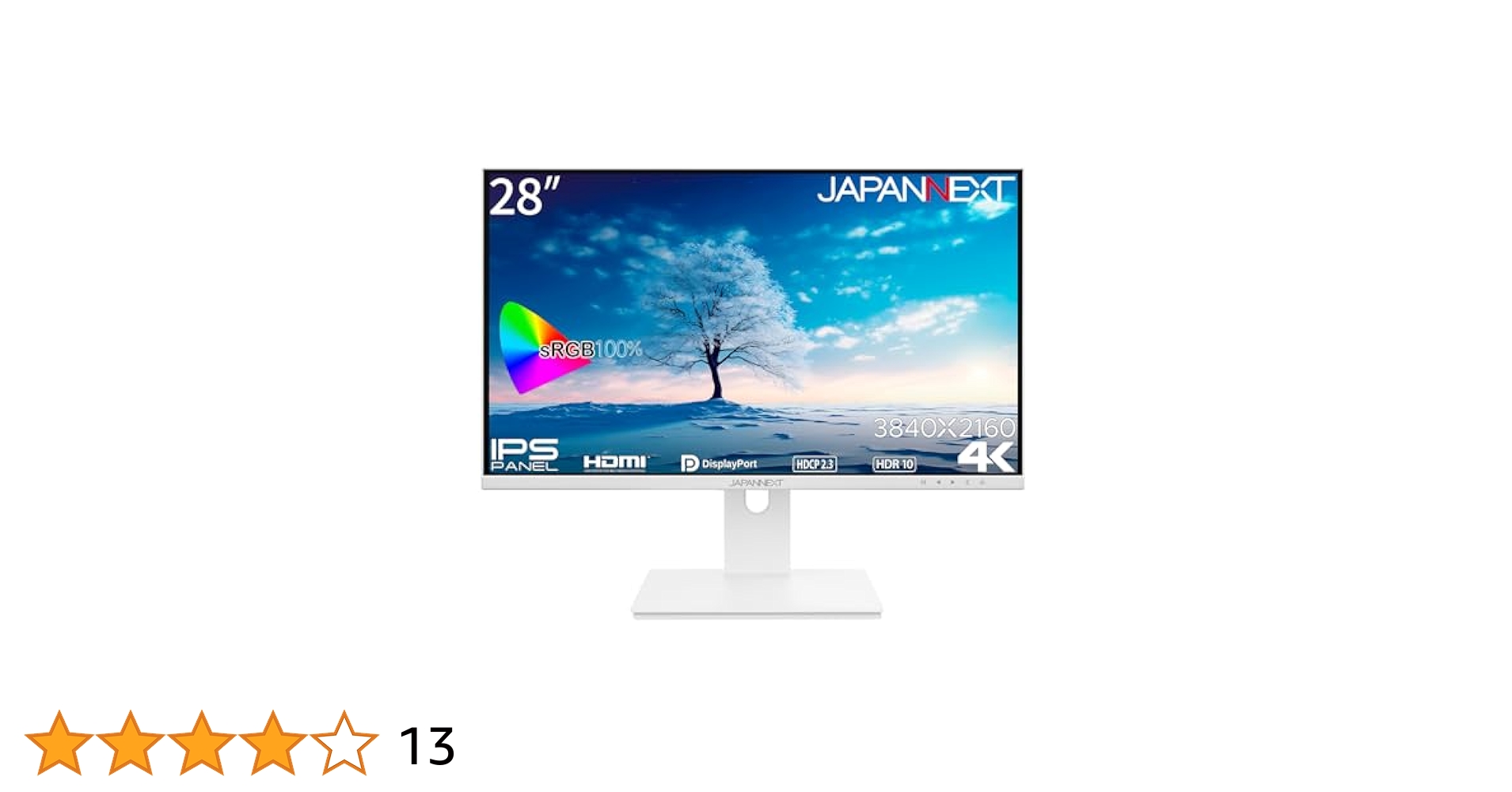 JAPANNEXT HDR対応28インチ4K液晶モニター（送料込） JAPANNEXT 28インチ IPSパネル搭載 4K(3840x2160)解像度 液晶