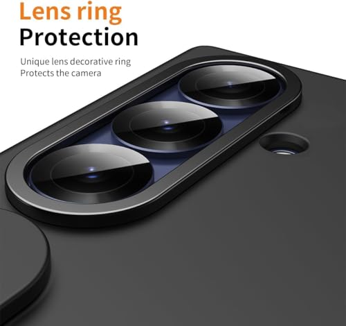Image of amazon basics 360 Full Protection Case for Samsung Galaxy Z Fold 7 - Built-in Screen Protector, Hinge Guard, Silicon Grip Strap & Kickstand - Matte Black