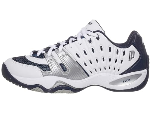 Prince T22 White/Navy/Silver Men's Shoes2
