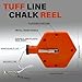 CREAWEA 2PCS Heavy Duty Chalk Line, Professional Construction Marking Tool, 100-Foot Line, Ergonomic Design, for Measuring and Layout (Orange), Chalk Not Included
