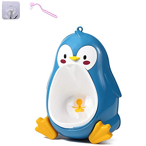 おまる 便器トイレトレーニング 小便器 吸盤式 取り外し可能 取り付け簡単 男の子用 (Blue)