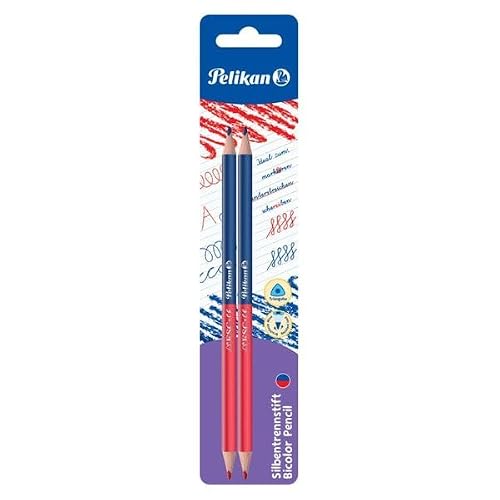 8 x Pelikan Farbstift Rot-Blau dünn dreieckig VE=2 Stück Blister