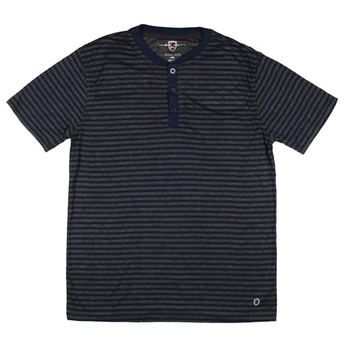 INTIMO Black Brown Men's Soft Knit Adult Sleep Lounge Pajama T-Shirt