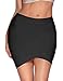 Mini Skirts for Women High Waisted Pencil Short Skirt Aline Mini Bandage Pencil Skirt(Black,S)