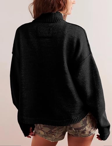 Image of hathne Cardigan Sweaters for Women Trendy Oversized Open Front Button Short Cardigan Jackets Fall Winter