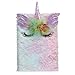 JPYH Cartone Animato Unicorno Taccuino Diario di Ragazze Carino, Blocco Note con soffice Copertina in soffice Peluche, diario di Viaggio Creativo per Studenti (Unicorno)
