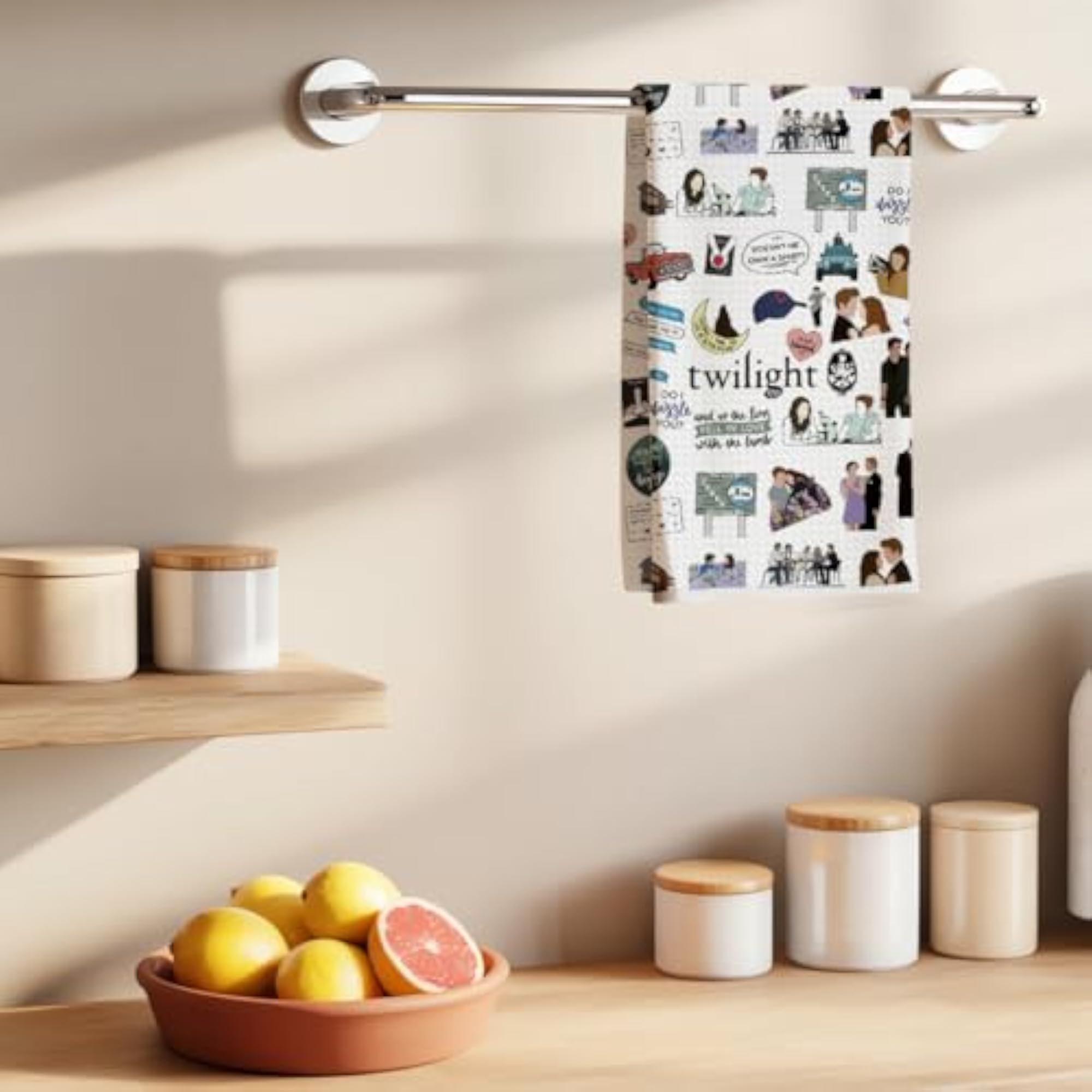 Twilight Merch Kitchen Towel, Absorbent Decorative Waffle Weave