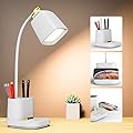 GONDSILY LED Desk Lamp with USB Charging Port Touch Control 3 Color Modes, Stepless Dimming, Home Office Desk Lamp, LED Small Desk Lamp in University Dormitory, Study Desk Lamp, Gooseneck Lamp