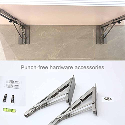 Drop Down Table Wall Mounted Waterproof And Wear-Resistant Stainless Steel Folding Shelf Bracket, Easy To Install #TOP2