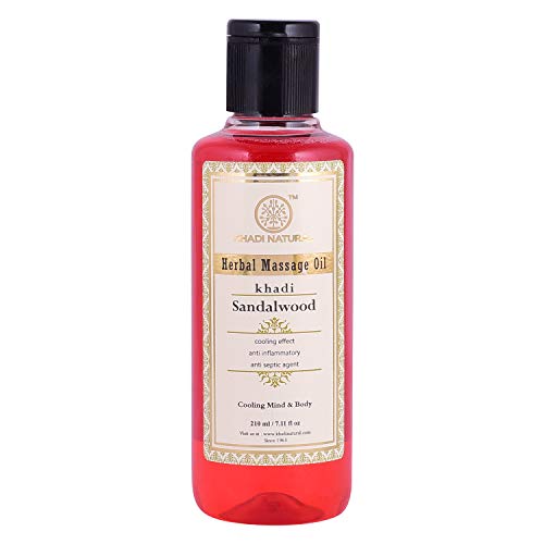 Khadi Natural Herbal Ayurvedic Sandalwood Massage Oil for all Skin Types (210 ml)