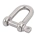 Aexit M5 Thread Transmission 304 Stainless Steel D Shape Shackle U Lock Wire Rope Fastener
