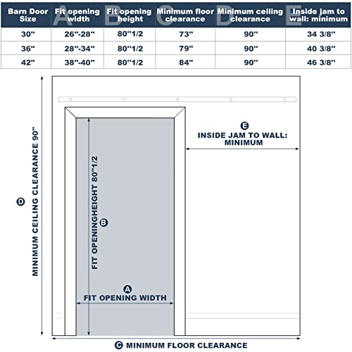 Image of 30 inch x 84 inch White Primed Sliding Barn Door with Hardware Kit Included