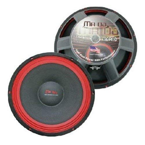 MR.DJ PA218 SUBWOOFER Black/RED 750 WATTS 8 Ohms