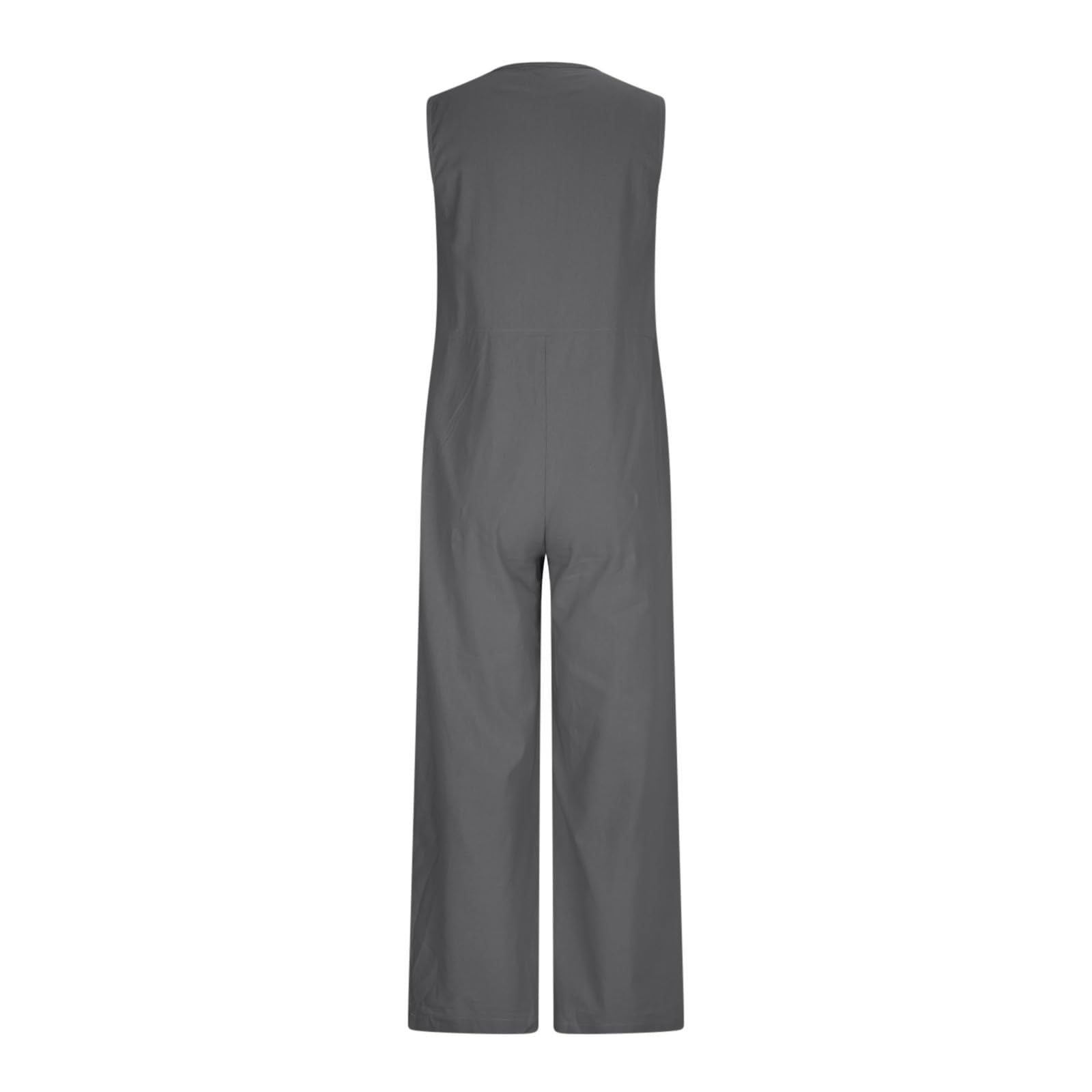 Tuta estiva da donna, casual, con scollo a V, senza maniche