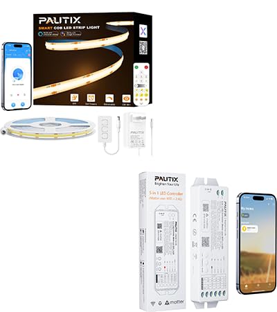 Tira LED PAUTIX Blanco Cálido 6.1 m Kit con Control WiFi miniatura 1