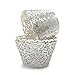 GOLF 100Pcs Cupcake Wrappers Artistic Bake Cake Paper Filigree Little Vine Lace Laser Cut Liner Baking Cup Wraps Muffin CaseTrays for Wedding Party Birthday Decoration (Silver)