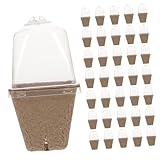 NOLITOY 36 Stück Nursery Pots mit Belüftungsdeckeln Umweltfreundliche Anzuchttöpfe Papier Platzsparend für Gartenliebhaber für Keimung und Umpflanzung