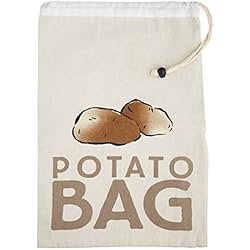 Cuchara Con Ventilador KitchenCraft Bolsa para patatas Stay Fresh, Almacene las patatas en un forro transpirable con cierre de cordón y base con cremallera para un fácil acceso, capacidad de 2,5 kg, 38 x 26 cm, 1 unidad