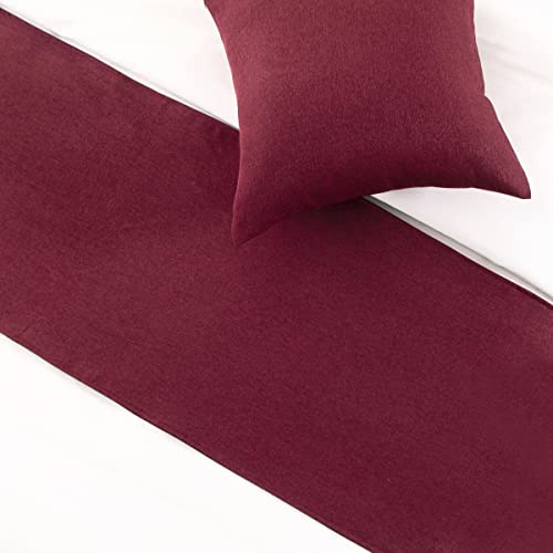 Amberis Bed Runner Red, Imitation Hemp Decorative Bed Scarf For Home Hotel #TOP2