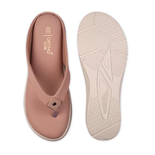 Image of ORTHO CLUB Women's Comfortable Wedge Sandals | Cushioned Sole, Slip-Resistant Design | Lightweight Women Sandal Footwear for Office & Casual Use | Sandal For Women