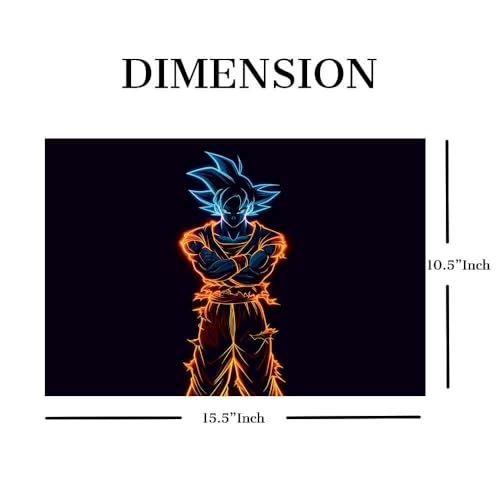 Image of Laptop Skin Stickers HD Quality Sticker for Laptops Upto 15.6 inch (Dustproof|Waterproof|Scratchproof|Reusable) - BE Goku Outline