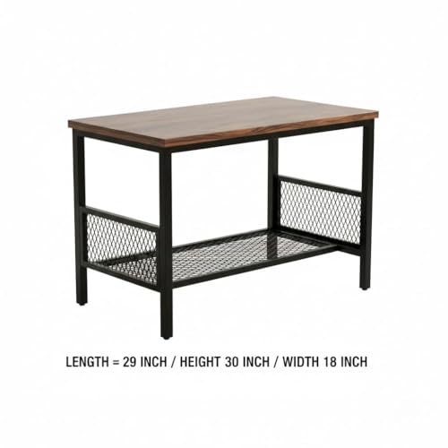 Image of RITYA Furniture Metal Office Table /Study Table /Computer Table for Home PC - Engineered Wood Modern Top Study Table for Adults /Students Office Desk for Laptop Work at Home Writing Desk (Asher)
