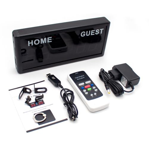 Toplionace Elektronische Anzeigetafel mit 6 Stelliger LED und Einstellbarer Helligkeit und Fernbedienung für Basketball, Snooker, Tennis, Fußball Toplionace Elektronische Anzeigetafel mit 6 Stelliger LED und Einstellbarer Helligkeit und Fernbedienung für Basketball, Snooker, Tennis, Fußball