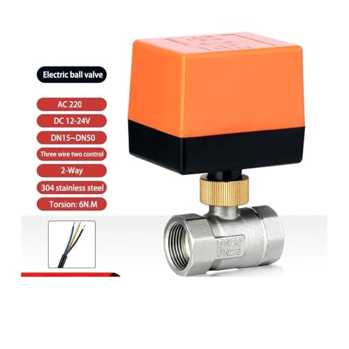 Válvula de bola motorizada DN20 en acero inoxidable para control de flujo eficiente AC220V 3
