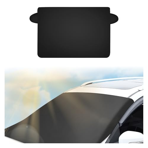 carleef Magnetic Car Windshield Sun Shade Anti-Theft Sun Shade for Car Windshield with 5 Invisible Magnets All-Season Universal Front Cars Sunshades for Windshields Cars Accessories