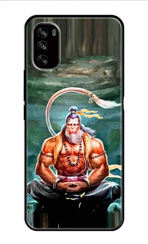 Image of Metal TPU Printed Back Cover for Motorola Moto G62 5G (Jai Hanuman) 360 Degree Protection | Camera Protection -25092024(AH)