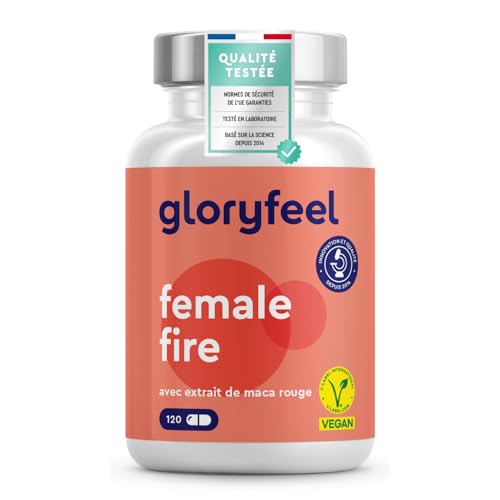 Maca Rouge du Pérou avec Vitamine C, Inositol + Fenugrec, 120 Gélules, 400 mg d'Extrait de Maca Pur 10:1, Aphrodisiaque Puissant pour Femme, Soutient le Système Immunitaire*, 100% Végane