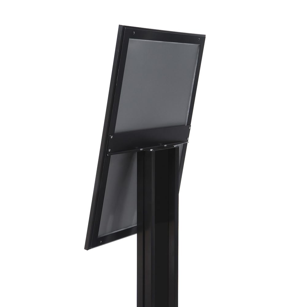 Schaukasten 4x A4 für Speisekarten, mit Standfuß, schwarz Alu Infokasten für Gastro Restaurant Cafe