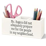 VIIJJUE Mr. Rogers Neighborhood Gifts Wooden Organizer, Funny Gifts for Neighborhood Organizer for Home Office Desk Table Shelf