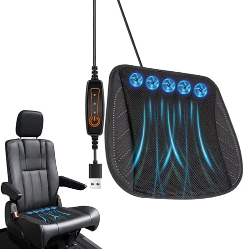Coussin de siège auto ventilé ergonomique 3 vitesses haute performance - 5