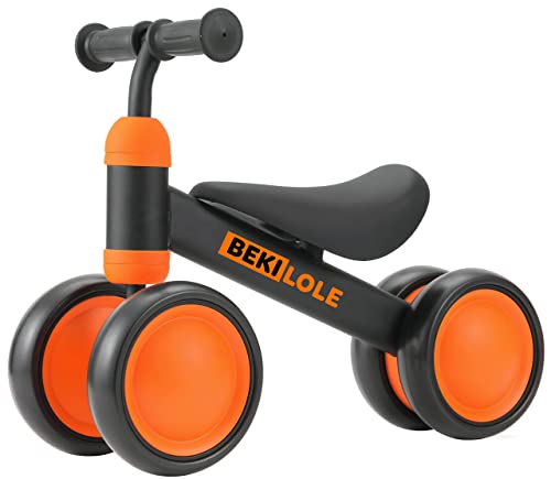 Baby Balance Bike For 1 Year Old Boys Girls | Toys For 1 Year Old Boys 10-24 Months Toddler Balance Bike | Ideal 1St Birthday Gift For Fun And Balance (Black N Orange) #TOP3