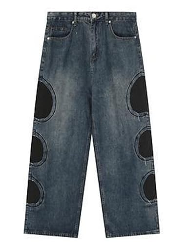 Men's Baggy Jeans Y2k Wide Leg Denim Jeans Hip Hop Skater Skateboard Pants Straight Leg Jeans4
