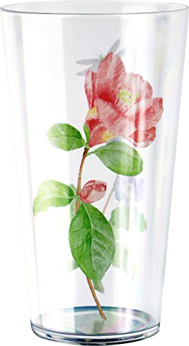 Coordinates Camellia Acrylic Tumbler Glasses, 19-Ounce, Set of 6