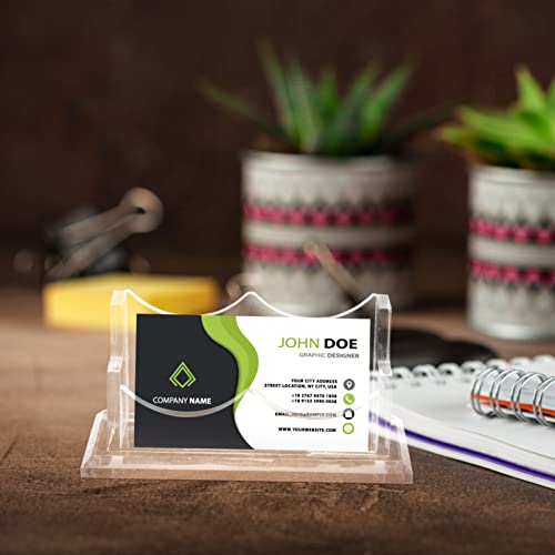 Ciieeo Suporte De Menu De Mesa Cartões de visita titular de cartões clear stand stand multifuncional