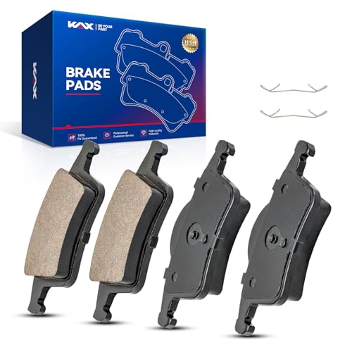 KAX Rear Brake Pads Kit for Volvo S60 2001-2009, V70 2000-2007, XC70 2003-2007, S80 1999-2006, D795 Ceramic Disc Brake Pads Set, 4pcs