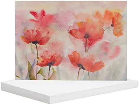 Belle Vous White A5 Watercolour Paper (125 Sheets) 200 GSM Cold Press Water Colour Painting Sheets - Suitable for Beginners to Expert Painters