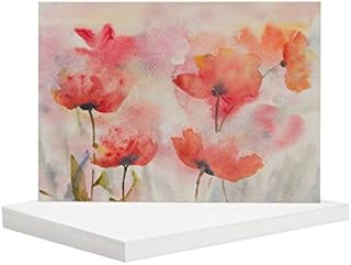 Belle Vous White A5 Watercolour Paper (125 Sheets) 200 GSM Cold Press Water Colour Painting Sheets - Suitable for Beginners to Expert Painters