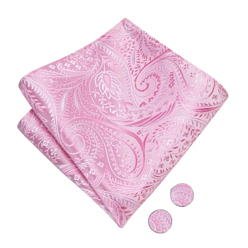Image of Dubulle Mens Paisley Striped Bowtie Set Pre-tied Bowtie for Men and Pocket Square Set Wedding Business