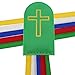 5 Woven Ribbons Bible Bookmarks Multicolored Christian Pkg of 2