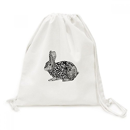 Sac de voyage Lapins Mignons en toile avec cordons pour le shopping