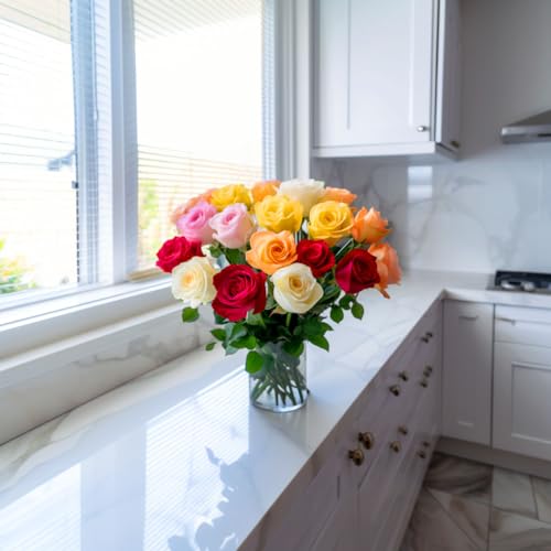 100 Assorted Color Roses- Fresh Cut Flowers