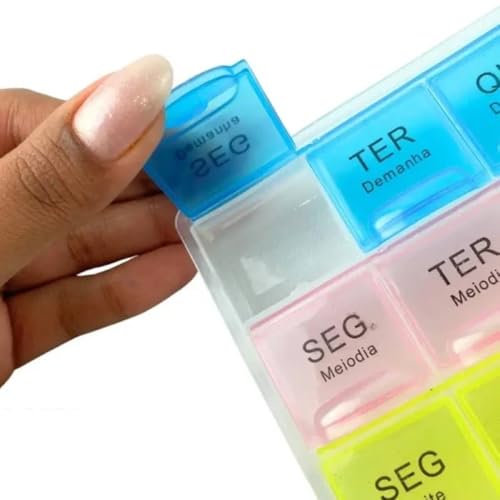 Porta Comprimidos Semanal 4X Ao Dia Com 28 Períodos