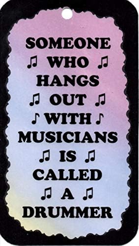 Set of 3 Music Notes Door Hanger, Wall Hanging Sign, Refrigerator Magnet. Musician, Band, Orchestra, Choir Gifts. 5093H Someone Who Hangs Out with Musicians is Called A Drummer image 3
